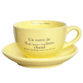 Solhui Korea Ins Retro French Cream Coffee Cup and Saucer Light Luxury Ceramic Cup Set