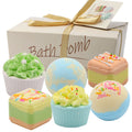 Dropshipping Baby Kid Safe Handmade Fizzies Scent Essential Oil Coconut Oil Organic 6 Pcs Cupcake Gift Set Package Bath Bombs