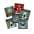 New Designs 30*30cm square Dog Tin Signs Metal Plaque Retro Vintage Metal Poster Pet Signs Tin Poster for Farmhouse Decoration