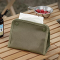 Canvas Tissue Box with Snap Button Outdoor Hunting Camping Picnic & Home Kitchen Tissue Storage Bag