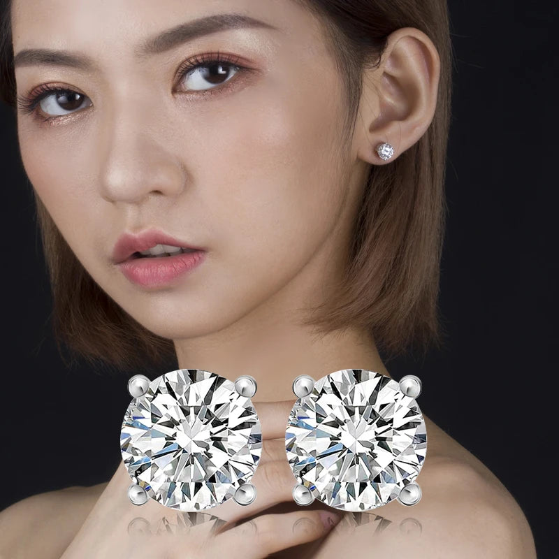 Mishang Lab Grown Diamond Jewelry IGI Certificate CVD HPHT 0.3ct 0.5ct 1ct D VS1 Lab Diamond 10K 14K 18K Gold Stud Earrings