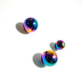 DIY Terahertz Glossy Round Beads Lightwave Stone Energy Ball Release Far Infrared THz Massage Stick Cylinder Loose Natural Gemstone