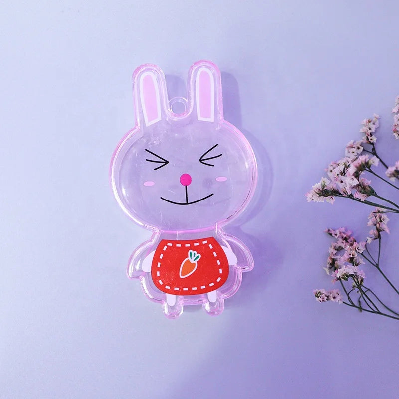 Pig Rabbit Cartoon Clear Storage Grids Plastic Boxes Transparent
