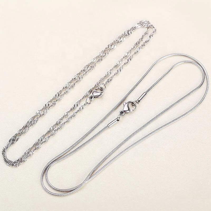 Wholesale Stainless Steel Chains Snake Chain and Water Wave Chain for Pendant or Bracelet