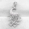 Sterling Silver 5*7mm+5mm Semi Mount Pendant Empty Frame Blank Support Setting S925 Base Hold Without Center Stone for DIY Inlay