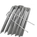 200 Pack Rust-Proofed Galvanized Steel Garden Landscape Staples 6 Inch Bulk Landscaping Pins Smooth Shank Type Nails Outdoor Use