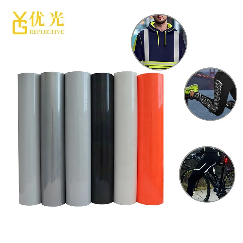 YouGuang Wholesale Reflective Heat Transfer Vinyl Labels PET Material with Adhesive for Jackets and Motorcycle Helmets