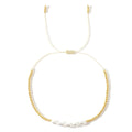 Go2boho Women Jewelry Fashion Adjustable Boho Imitation Pearl Delicate 18K Gold Plated Copper Beaded Bracelets for Holiday Gift