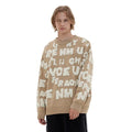 Men's Winter Thin Fashion Pullover Sweater Custom Front Logo Jacquard Knitted Crew Neck Breathable Letter Print Design