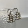 2022 New Metal Beads Ball Tassel Drop Earrings for Woman Korean Fashion Jewelry Party Layered Punk Earring Accessories