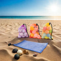 Multi-Purpose Travel Storage Net Custom Beach Sport Nylon Drawstring Golf Ball Mesh Bag Made of Durable Polyester for Gifts