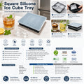 Customized Design High Performance Eco Friendly Square Silicone Ice Cube Tray for Commercial Bar Restaurant Supply