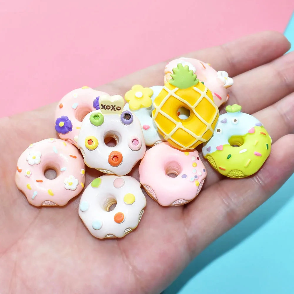 Hot Sale so Cute Matte Donuts Resin Craft Decor Eco Friendly Mini Resin Crafts for Gifts