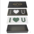 Mother's Day Luxury Rectangular Letter Shaped Fillable Box With Plastic Linerfor Word Deep Love I Love You Rose Florist Box