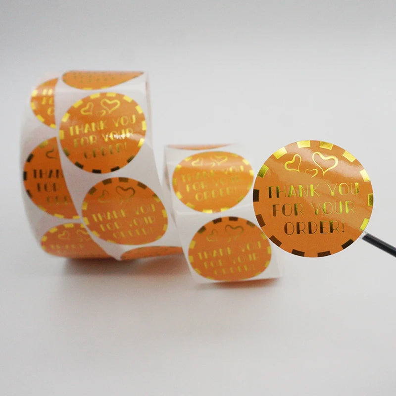 Custom Printing Personalized Design Waterproof Label Gold Foil Packaging Sticker