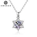 Original Simple 8mm D Color Moissanite Pendant Necklace for Women 925 Sterling Silver Jewelry with Certificate D2.0CT