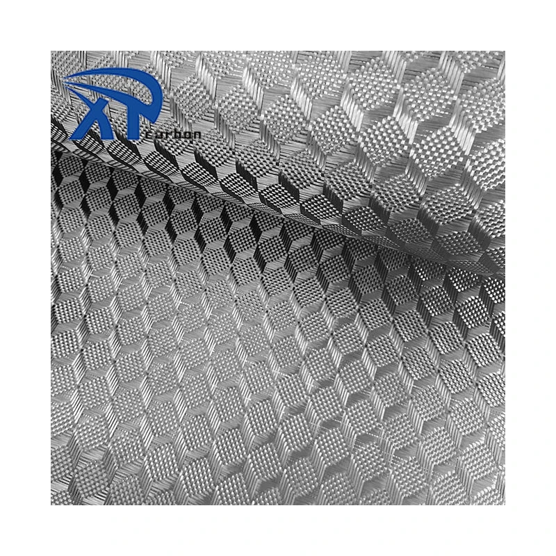 Factory Hot Sale 3d Square Carbon Fiber Jacquard Carbon Aramid Fibre Woven Cloth