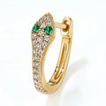 New Design 925 Sterling Silver Jewelry Fashion Women Huggie Hoop Earrings Gold Snake Earrings