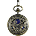 Fashion Hand Winding Mechanical Hollow Skeleton Roman Number Pocket Watches