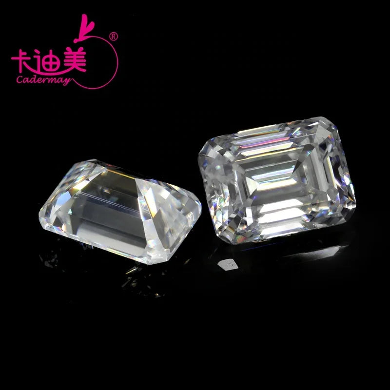 D VVS1 Emerald Moissanite Diamonds 5x7mm 1ct Fancy Moissanite Loose Gemstones Lab Grown Diamond 2ct