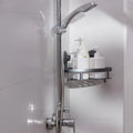 Bathroom Organizer NO Drilling Shower Caddy Kitchen Bathroom Shelf Rack Bathroom Basket Shelves Steel Corner Shelf