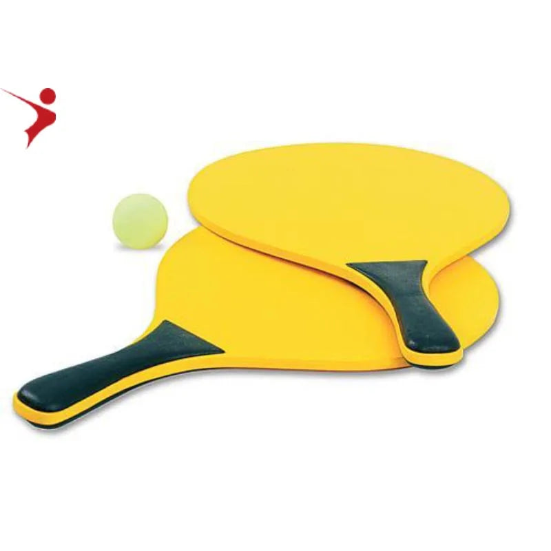 Custom 6mm and 8mm Wooden Beach Paddle Racket Tennis Racket Bat Set Beach Paddle Ball Set of 38x24x0.6cm