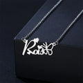 Popular Custom Name King Kingdom Stainless Steel Necklace English Letter Custom Jewelry Name Plate Letter Collar Necklace