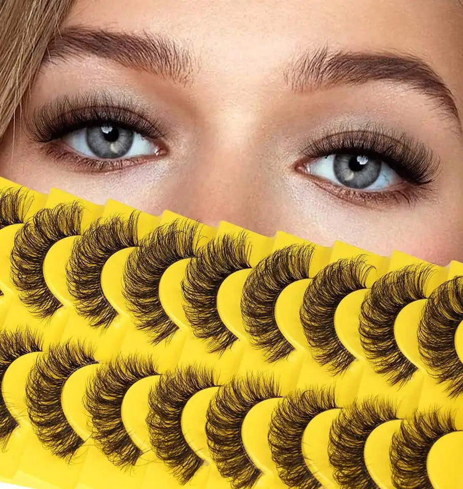 Strip D Roll Wispy Natural Look Faux Mink Lashes Like Eyelash Extension False Eyelashes Russian Lashes Private Label Lashes