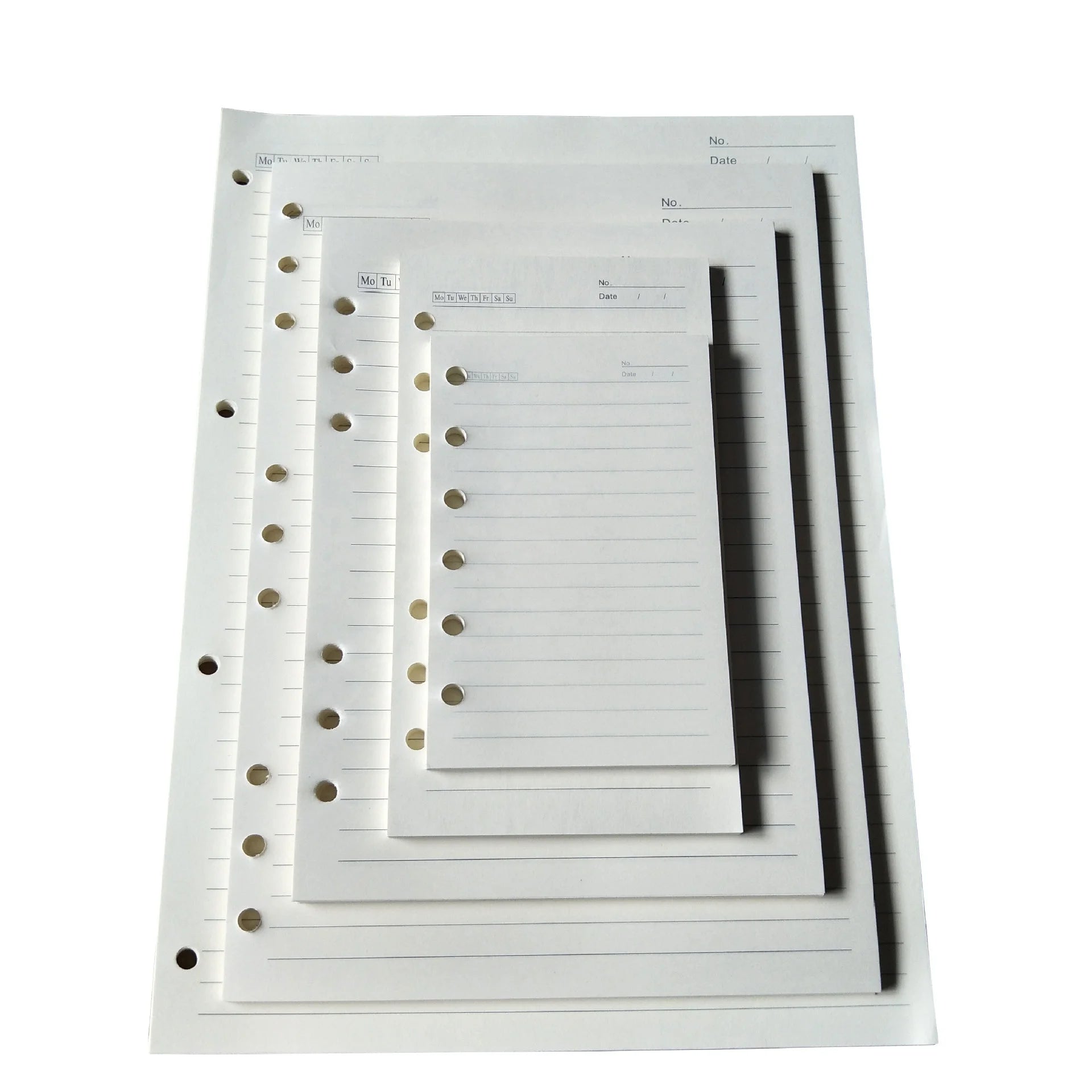 Single Color  A5 A6 A7 Planner Refills Inserts Filler Paper Pages for 6-Ring Binder Journal Dairy Daily Weekly Monthly Todo