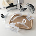 13cm Transparent clear Big Large Plastic New Claw Clips Jumbo Hair Clip butterfly Xl Black White Ink Painting Gradient Hair Claw