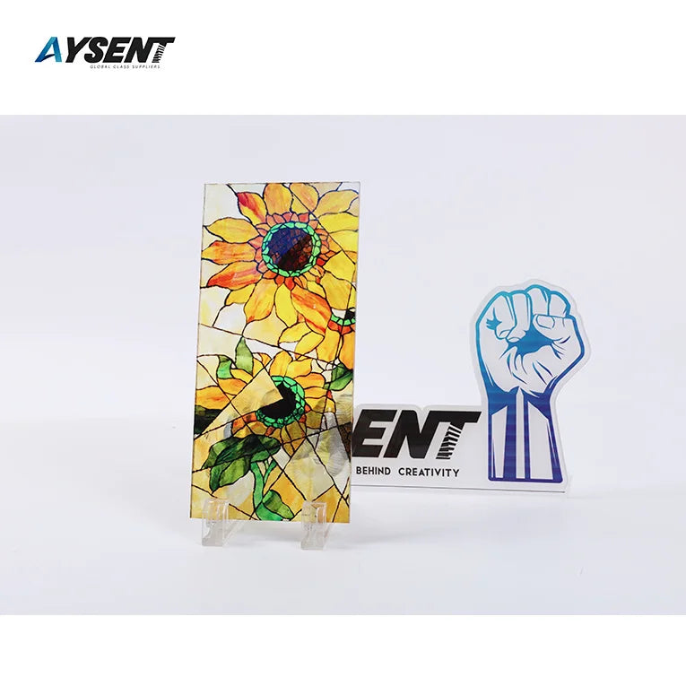 Stained Glass Sheets for Window and Ceiling Decoration Print Handcrafted Ornamental Glass Panels Flat Solid Art Decoration Wall