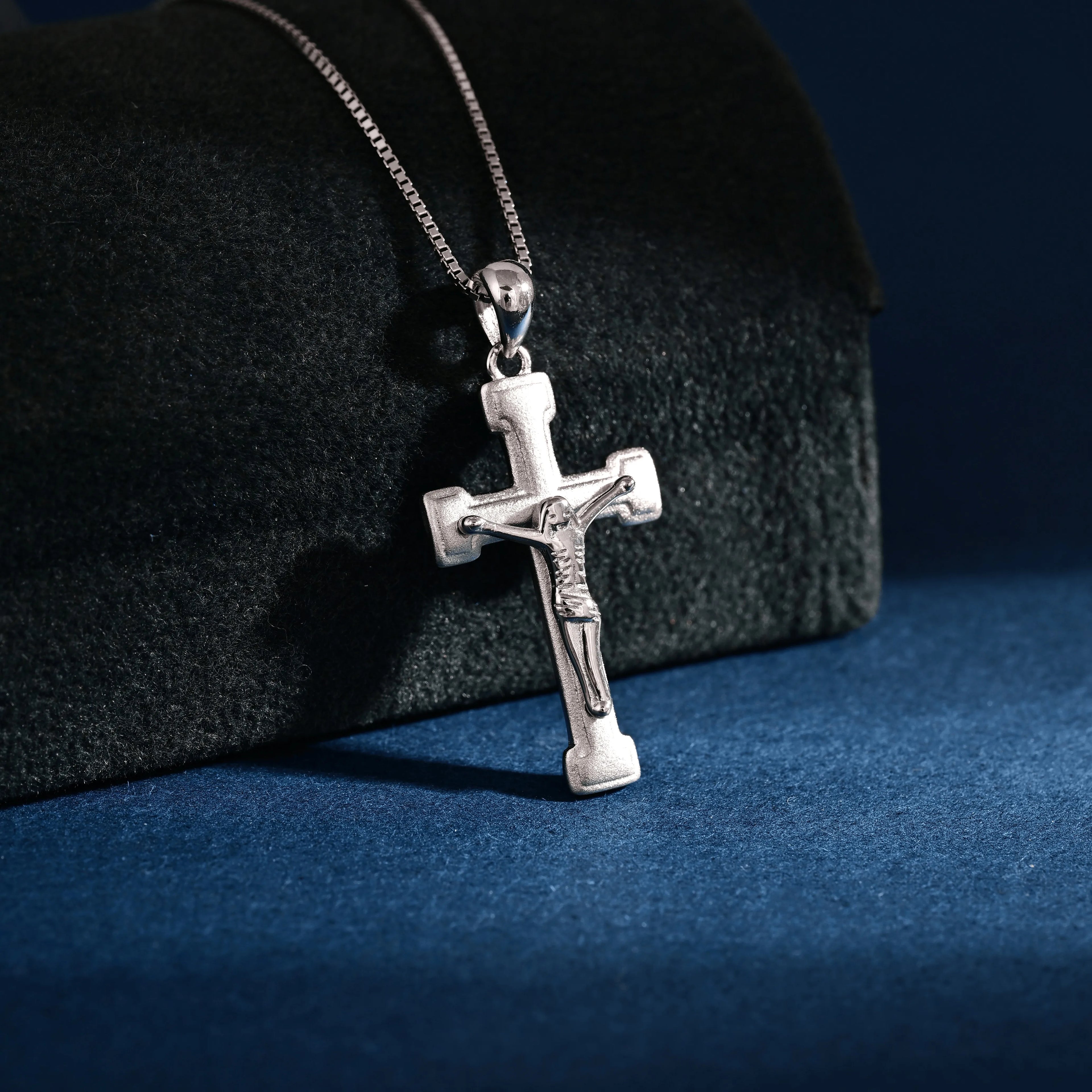Wholesale Pendant Jewelry Rhodium Plated Plain Silver Cross God Retro Pendant 925 Sterling Silver Fine Jewelry Pendant