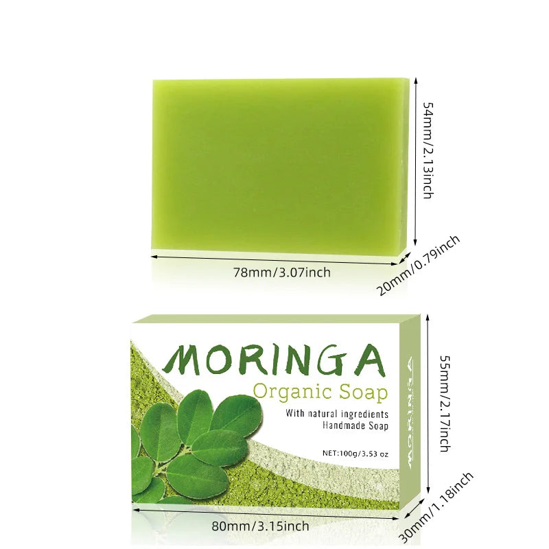 100g Wholesale Handmade 100% Organic Natural Moringa Seed Bar Soap-Moisturizing Anti-Aging for All Skin Types