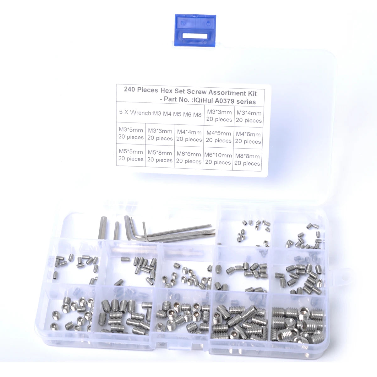 240Pcs/Set 304 Stainless Steel Concave Head Hexagon Socket Screws Wholesale Price at Bajutu Shopify Ebay Wish Hot Seller