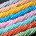 Micro Faceted Colorful Cats Eye Stone Beads Cut Cat's Eye Gems for Jewelry Making 2mm 3mm 36cm Strand