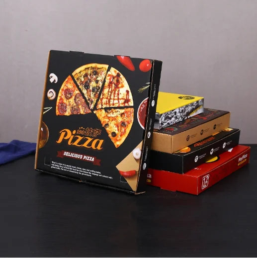 Custom Printed Design Multi Sizes Color Corrugated Paper Takeaway Pizza Box