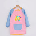 Children's Long-Sleeved Drawing Apron Kit Waterproof Reverse Dressing for Velcro for Kindergarten Art Painting