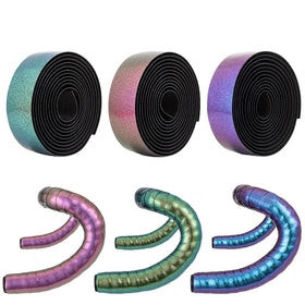 Sweat Absorption Non Slip Aurora Color Changing Strap Reflective Bicycle Bar Tape Bicycle Handlebar Tapes