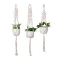 Handmade 100% Cotton Macrame Plant Hanger 4 Legs Flowerpot Holder for Home & Garden Dropshipping Hanging Planter Wall Decoration