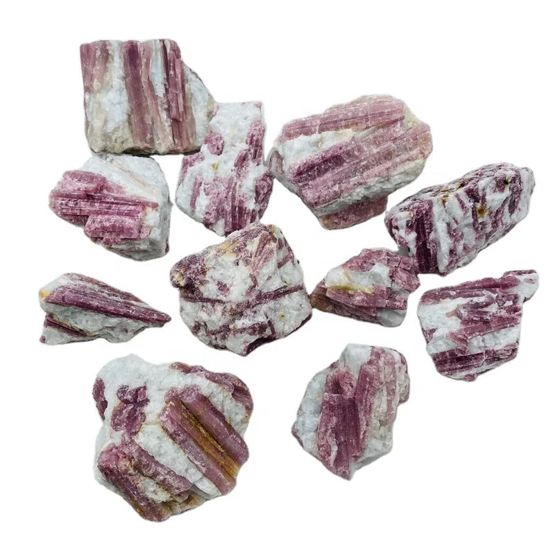 Wholesale Natural Pink Tourmaline Crystal Stone Healing Rough Stone Raw for Wedding Home Decoration