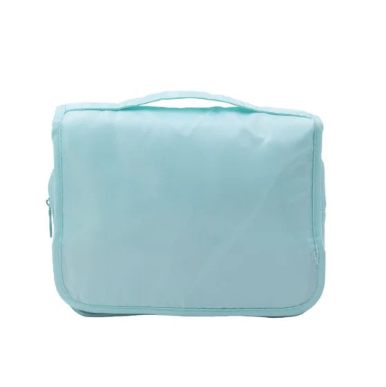 Travel Fashionable Polyester Toiletry Bag with Zipper Closure Hanging Cosmetic Bag with Hook