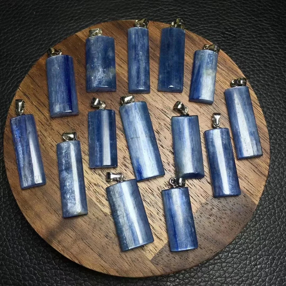 Hand Made Sterling Silver Fashion Charms Crystal Healing Stone Jewelry Natural Kyanite Pendant