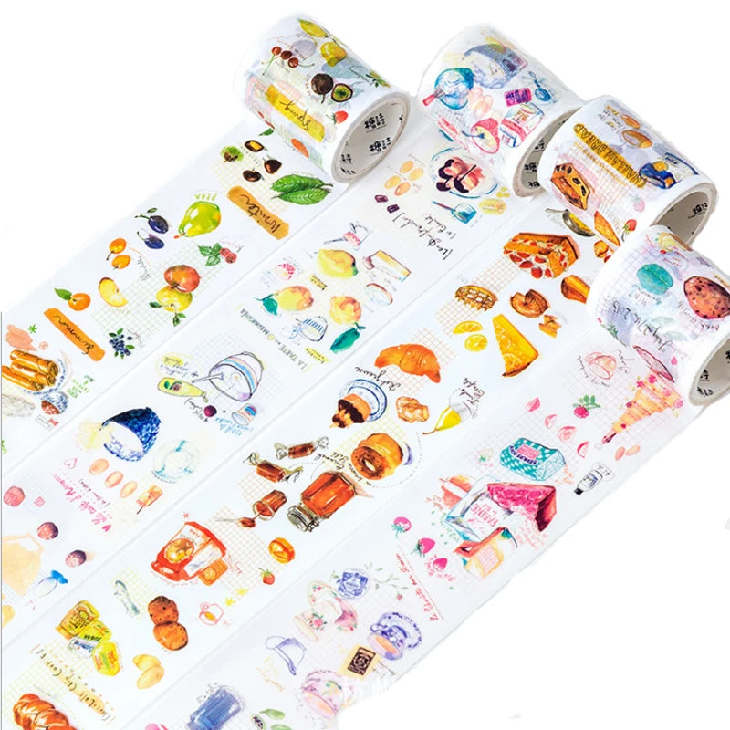 5M Cartoon Masking Tap Dessert Fruit Baking Decoration Scrapbook Handbook Children Stationery Sealing Sticker