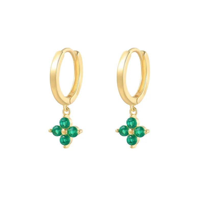 6 Colors 18K Gold Plated 925 Sterling Silver  Huggie Earring Pearl Drop Earring Dainty Silver Earring