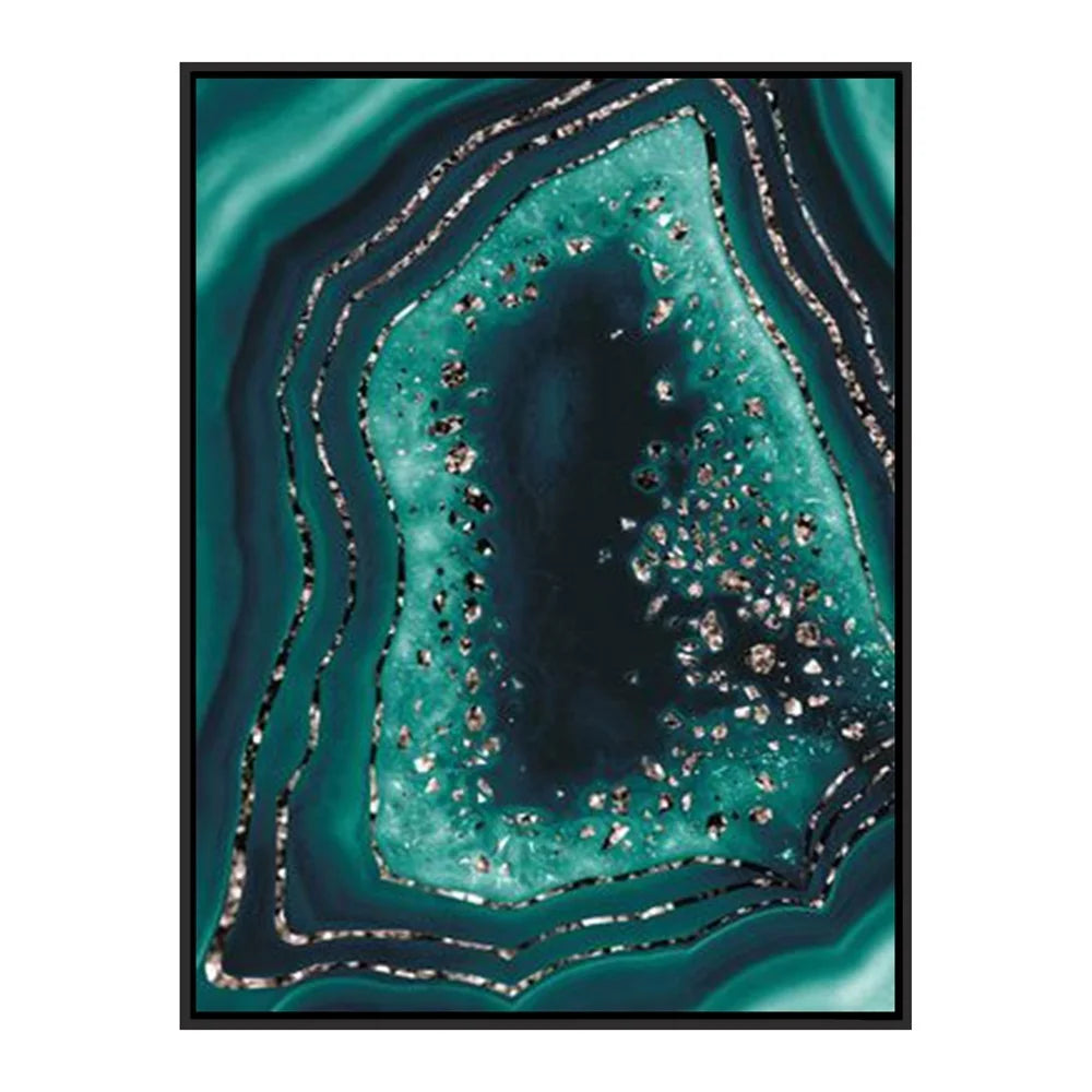 Hotel Decorative  Resin Painting Epoxy Crystal Hand Painting Abstract Wall Art