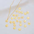 20pcs/bag Initial Letter Pendant Plated Small Square Charms DIY Jewelry Accessories Name Alphabet Pendant Gold Brass