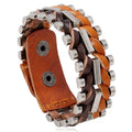 Wholesale Manly Fashion Unique Color Braided Woven Jewelry Genuine Leather Bracelet Men