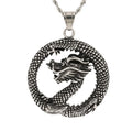 KALEN Men Punk Stainless Steel Propitious Chinese Dragon Pendant