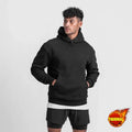 Custom Thermal Mens Pullover Hoodie Kangaroo Pocket Men's Hoodies & Sweatshirts Plus Size Pullover Sweat Shirt Gym Hoodies