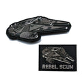 REBEL SCUM Millennium Falcon Armband Morale Hook and Loop Badges Embroidered REBEL SCUM Patches